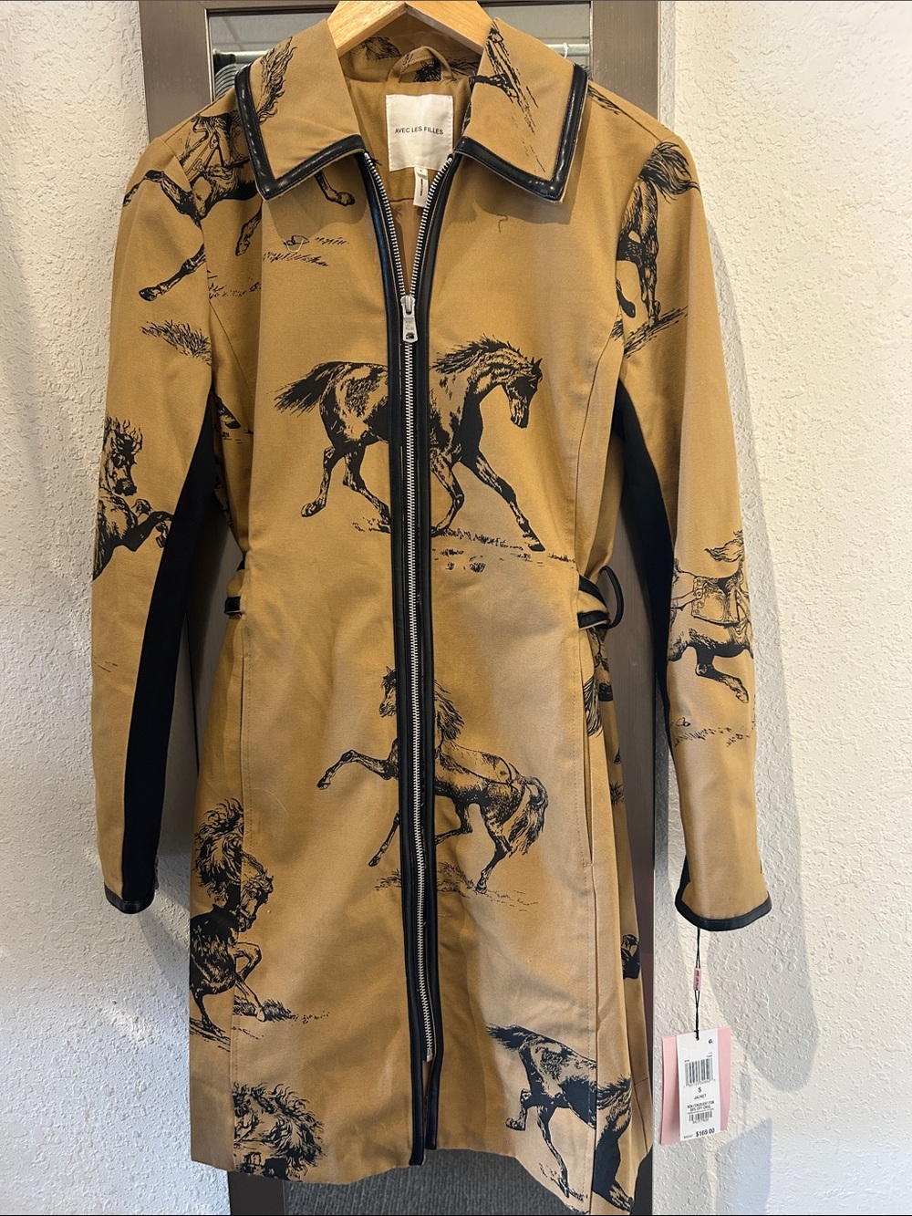 Avec Les Filles Equestrian Trench Coat NWT size Small.